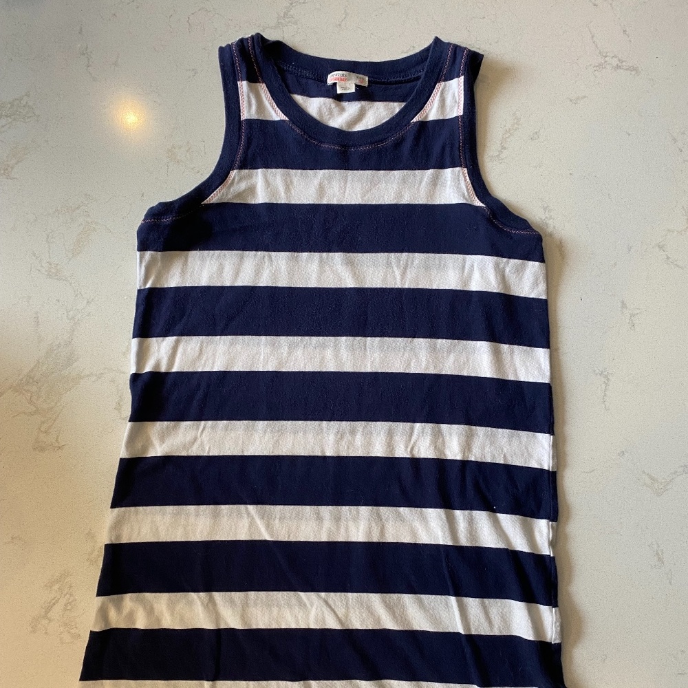 Crewcuts blue/white sleeveless dress size 10